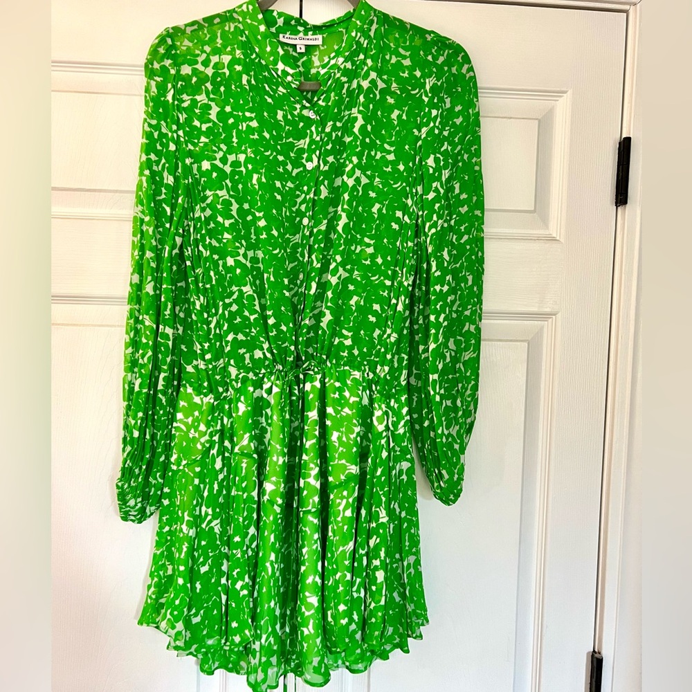 Karina Grimaldi long sleeve floral dress.